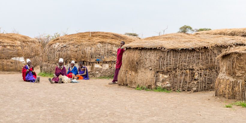 Can I get a glimpse of Maasai villages and their activities from the balloon in Maasai Mara?